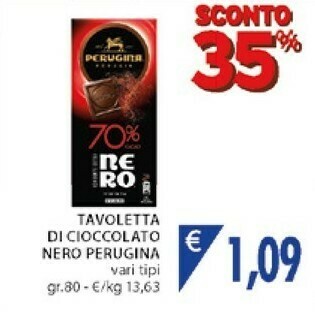 Mercatò Perugina Tavoletta Di Cioccolato Nero offerta