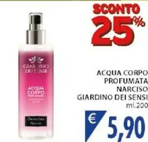 Mercatò Narciso Giardino Dei Sensi Acqua Corpo Profumata offerta