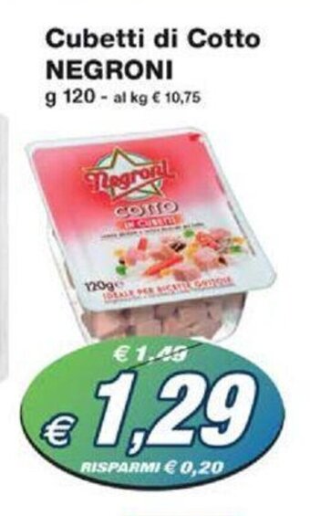 Prix Quality Cubetti di Cotto NEGRONI g 120 offerta