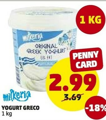 PENNY Milkeria Yogurt Greco offerta
