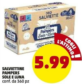 PENNY Pampers Sole E Luna Salviettine offerta