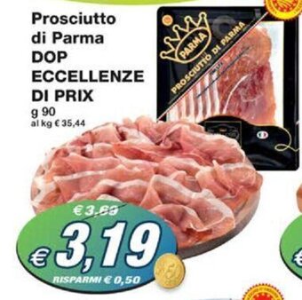 Prix Quality Prosciutto di Parma DOP ECCELLENZE DI PRIX g 90 offerta