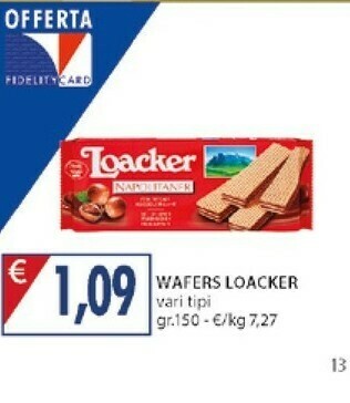 Mercatò Loacker Wafers offerta