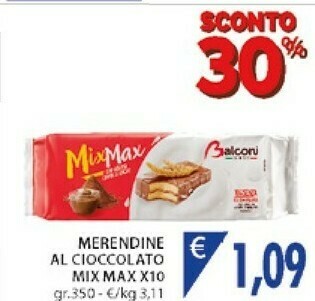 Mercatò Balconi Merendine Al Cioccolato 350 G offerta