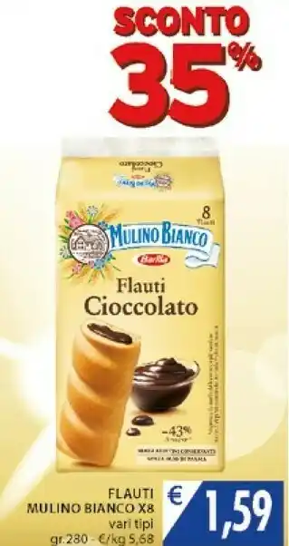 Mercatò Mulino Bianco Flauti Al Cioccolato 280 G(ml) offerta