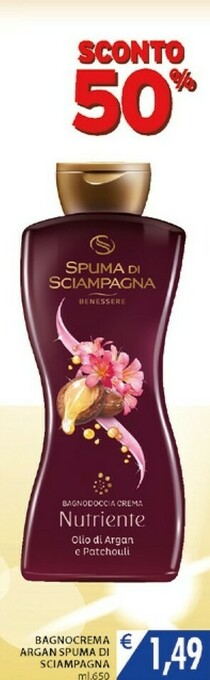 Mercatò Spuma di Sciampagna Bagnodoccia Crema Nutriente Olio Di Argan offerta
