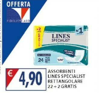 Mercatò Lines Specialist Assorbenti Rettangolare offerta