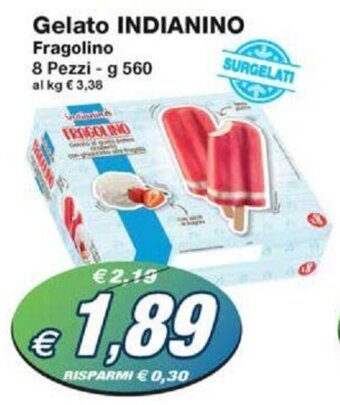 Prix Quality Gelato INDIANINO Fragolino 8 Pezzi - g 560 offerta