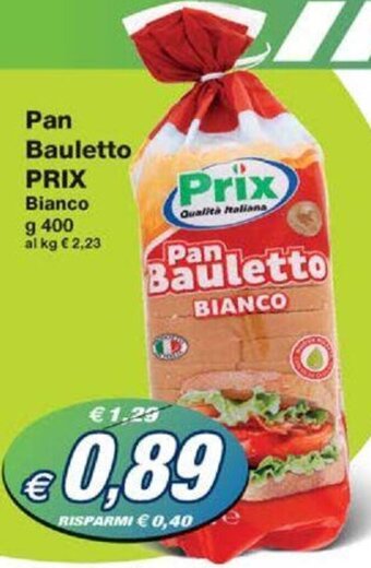 Prix Quality Pan Bauletto PRIX Bianco g 400 offerta