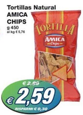 Prix Quality Tortillas Natural AMICA CHIPS g 450 offerta