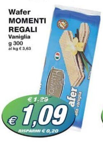 Prix Quality Wafer MOMENTI REGALI Vaniglia g 300 offerta