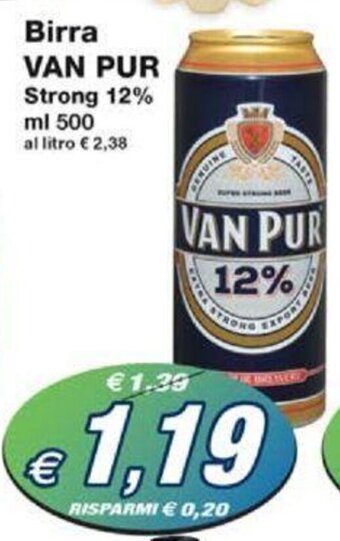 Birra VAN PUR Strong 12% ml 500