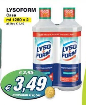 Prix Quality LYSOFORM Casa ml 1250 x 2 offerta