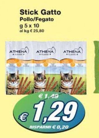 Prix Quality Stick Gatto Pollo/Fegato g 5 x 10 offerta