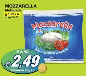 Prix Quality MOZZARELLA Multipack g 100 x 4 offerta