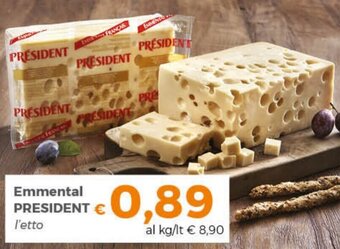 Tocal Emmental PRESIDENT l'etto offerta