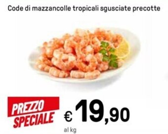 Iper La Grande Code di mazzancolle tropicali sgusciate precotte offerta