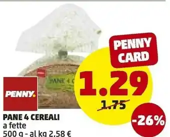 PENNY Penny Pane 4 Cereali offerta