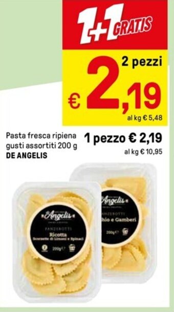 Iper La Grande Pasta fresca ripiena gusti assortiti 200 g DE ANGELIS offerta