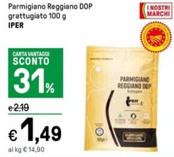 Iper La Grande Parmigiano Reggiano DOP grattugiato 100 g IPER offerta