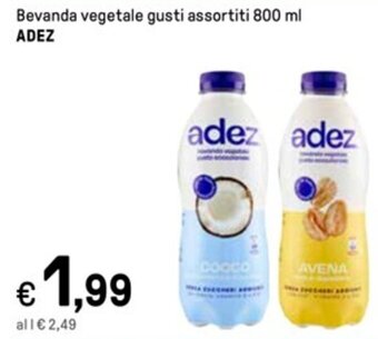 Iper La Grande Bevanda vegetale gusti assortiti 800 ml ADEZ offerta