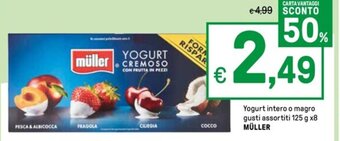 Iper La Grande Yogurt intero o magro gusti assortiti 125 g x8 MÜLLER offerta