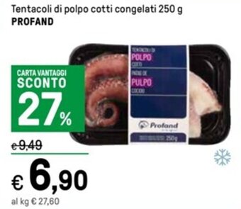 Iper La Grande Tentacoli di polpo cotti congelati 250 g PROFAND offerta