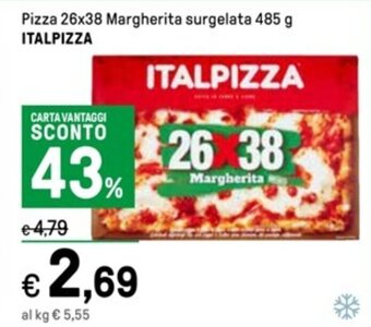 Iper La Grande Pizza 26x38 Margherita surgelata 485 g ITALPIZZA offerta