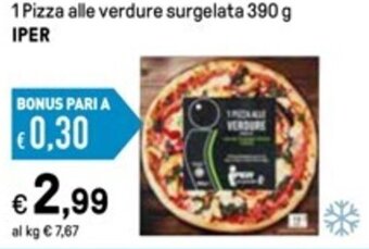 Iper La Grande 1 Pizza alle verdure surgelata 390 g IPER offerta