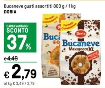 Iper La Grande Bucaneve gusti assortiti 800 g / 1 kg DORIA offerta