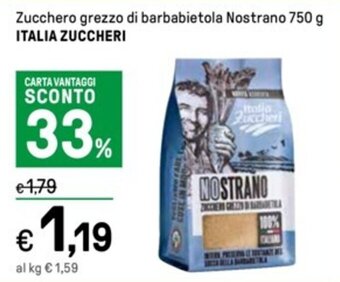 Iper La Grande Zucchero grezzo di barbabietola Nostrano 750 g ITALIA ZUCCHERI offerta