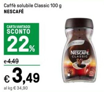 Iper La Grande Caffè solubile Classic 100 g NESCAFÉ offerta