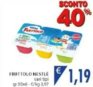 Mercatò Nestlè Fruttolo Frutta Con Cereali 300 G(ml) offerta