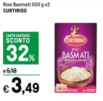 Iper La Grande Riso Basmati 500 g x2 CURTIRISO offerta