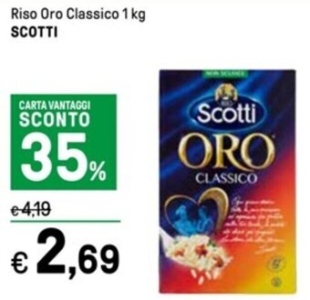 Iper La Grande Riso Oro Classico 1 kg SCOTTI offerta