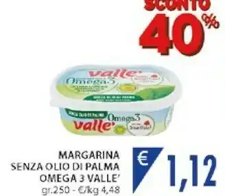 Mercatò Vallè Margarina Omega 3 Senza Olio Di Palma 250 G(ml) offerta