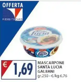 Mercatò Galbani Mascarpone Santa Lucia 250 G(ml) offerta
