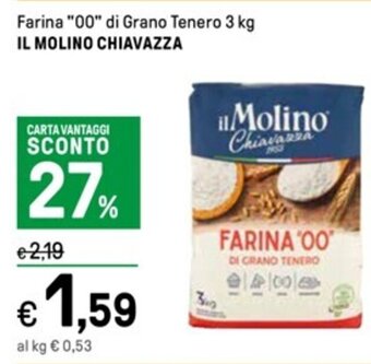 Iper La Grande Farina "00" di Grano Tenero 3 kg IL MOLINO CHIAVAZZA offerta