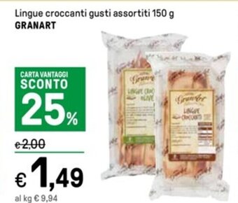 Iper La Grande Lingue croccanti gusti assortiti 150 g GRANART offerta