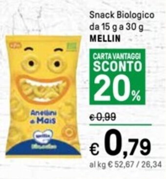 Snack Biologico da 15 g a 30 g MELLIN