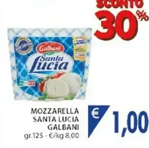 Mercatò Galbani Mozzarella Santa Lucia 125 G(ml) offerta
