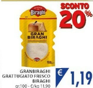 Gran Biraghi - Grattugiato Fresco 100 G(ml)