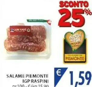 Mercatò Osella Raspini Salame Piemonte offerta