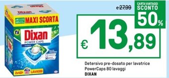 Iper La Grande Detersivo pre-dosato per lavatrice PowerCaps 80 lavaggi DIXAN offerta