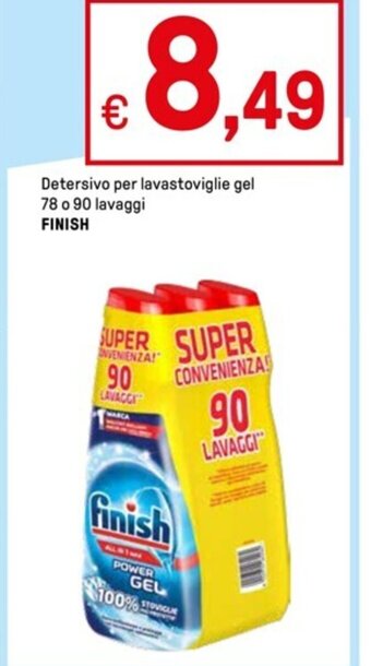 Iper La Grande Detersivo per lavastoviglie gel 78 o 90 lavaggi FINISH offerta