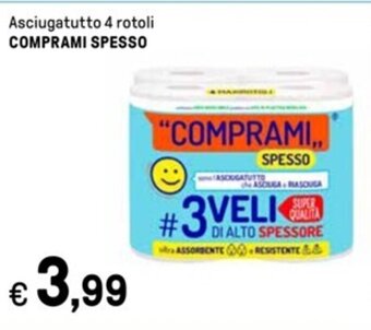 Iper La Grande Asciugatutto 4 rotoli COMPRAMI SPESSO offerta