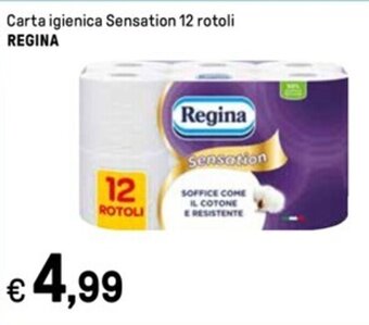 Iper La Grande Carta igienica Sensation 12 rotoli REGINA offerta
