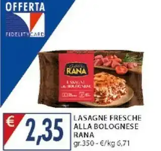 Mercatò Giovanni Rana - Lasagne Alla Bolognese 350 G(ml) offerta