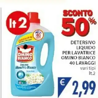 Mercatò Omino Bianco Detersivo Liquido Per Lavatrice offerta