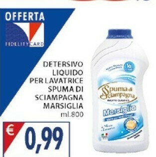 Mercatò Spuma di Sciampagna Detersivo Liquido Per Lavatrice Marsiglia offerta
